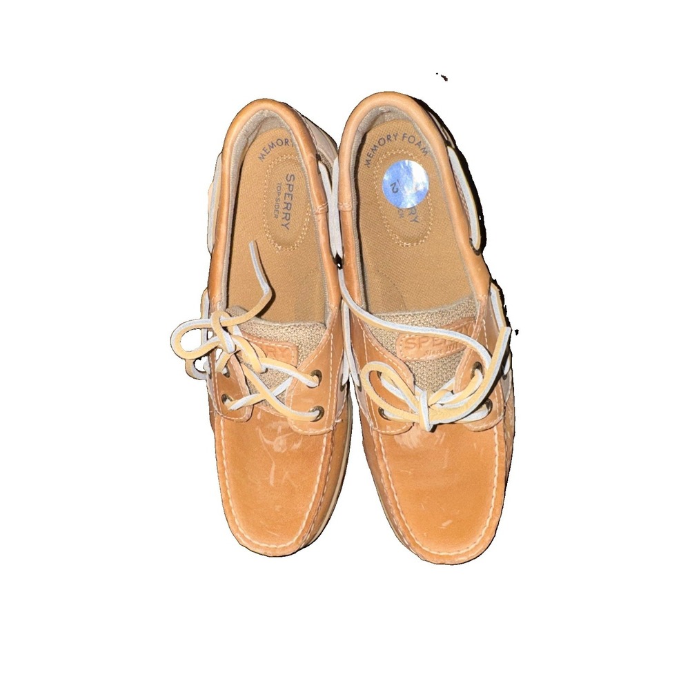Sperry Top Sider Bluefish 2 Eye Boat Shoes Linen Oat Womens Sz 7.5 M 9276619